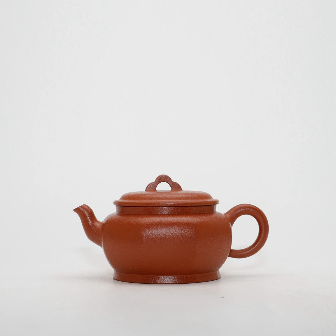 GGB17a.梨皮朱泥.250cc.大口八方宜兴手工原矿紫砂茶壶茶具名家