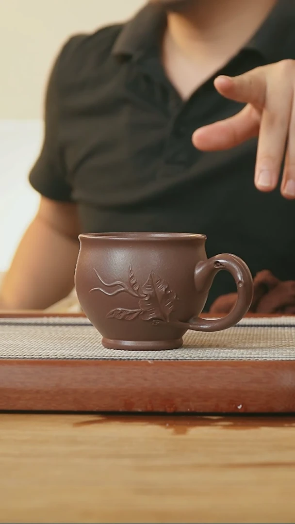 【闪购商品】紫砂茶杯小时代紫砂~底槽青把杯