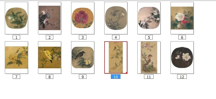 工笔牡丹花鸟小品条屏