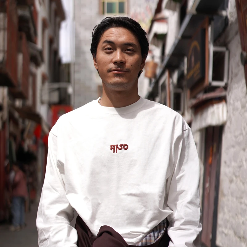 ALSO手工鲁绣基础全棉长袖T恤