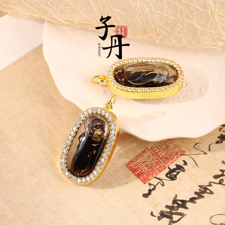 【茶话会】金蝉F管吊坠（多样性发/发一个）J1-499