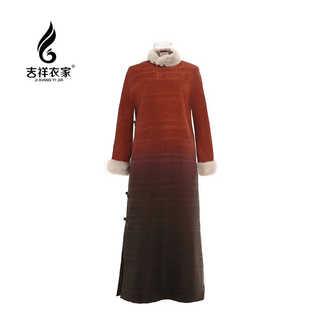 JIXIANGYIJIA/吉祥衣家虚空 袍子缎面新中式国风