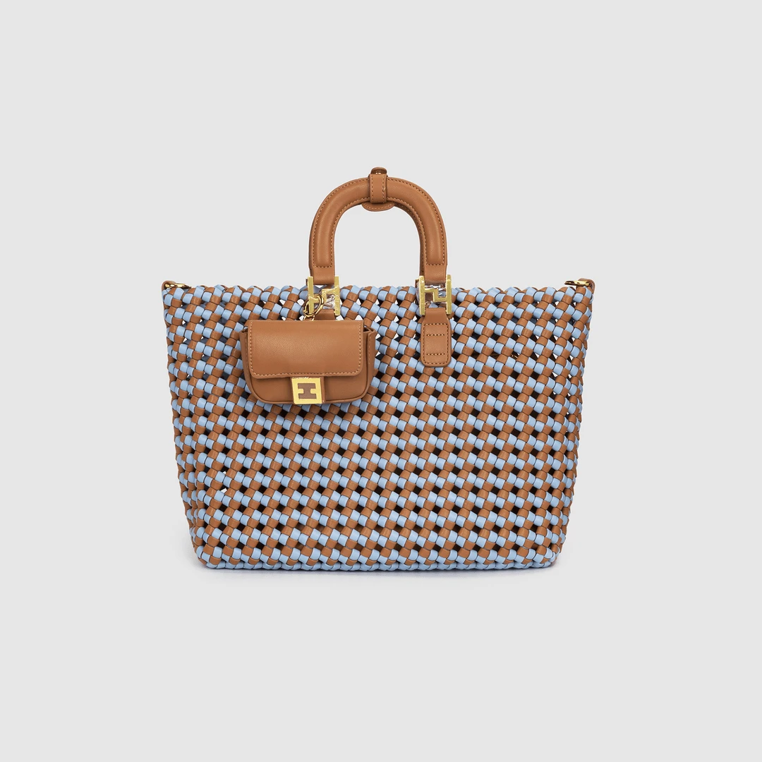 Discover Revive经典设计时尚款编织大容量手提包包休闲百搭E799