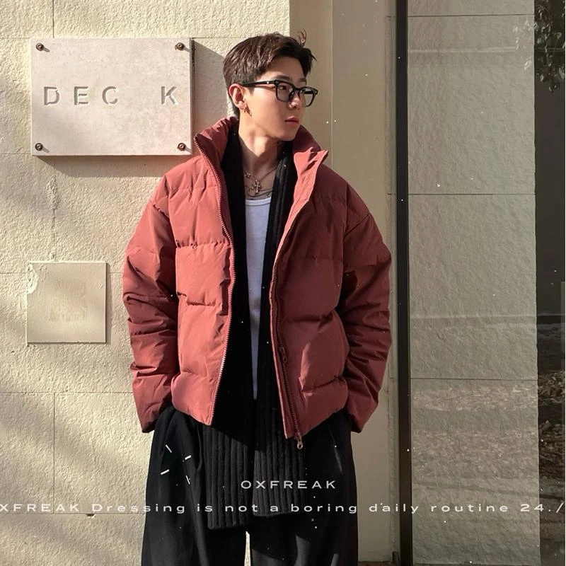 OXFREAK 24FW「基础款 通勤」纯色90白鸭绒翻领羽绒服男冬季外套