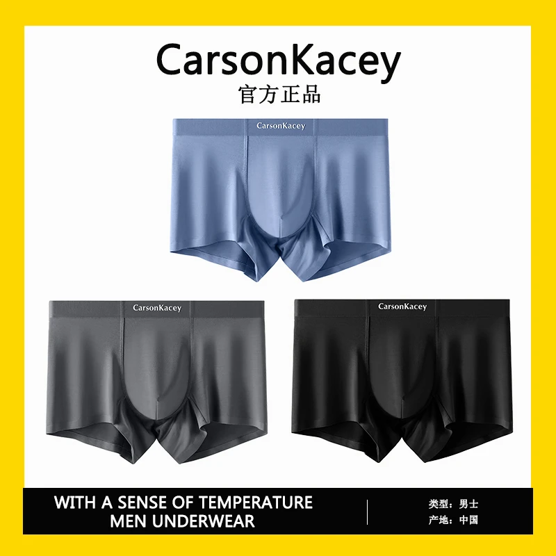 CarsonKacey男士内裤无痕7A抑菌内裆平角四角短裤薄款内裤男款