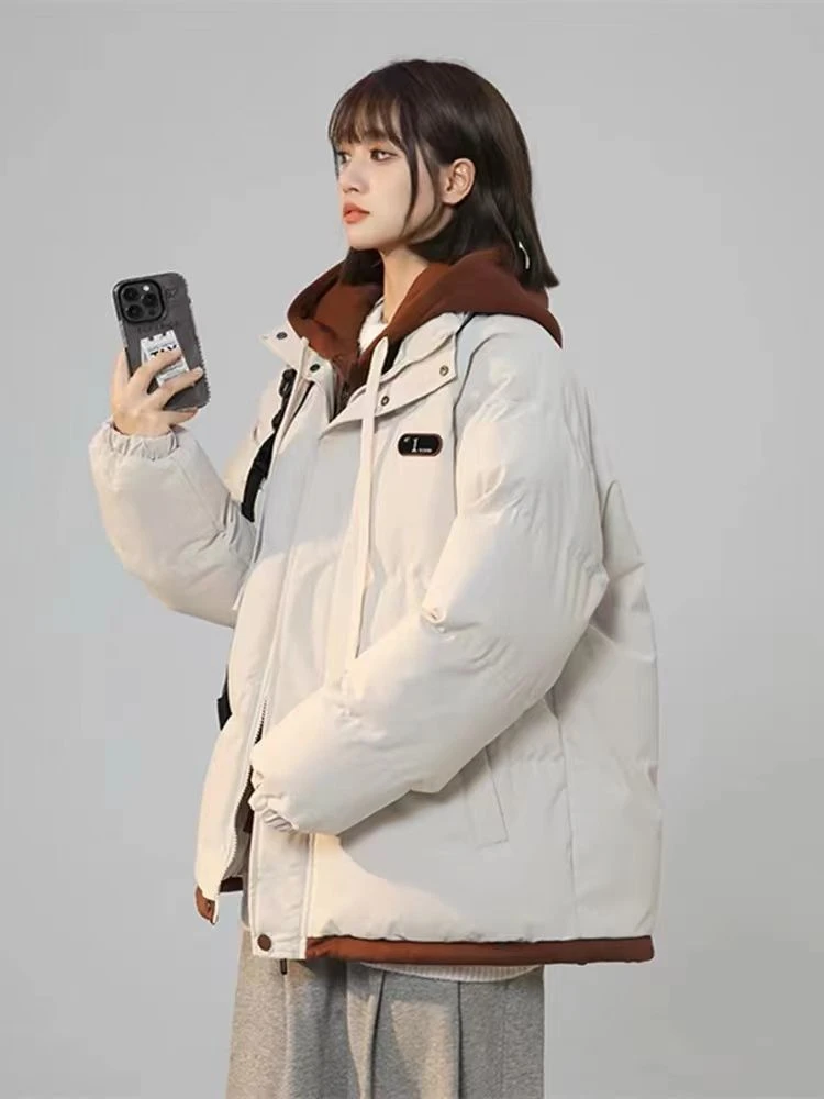 情侣款男女同款棉服女港风短棉宽松学生外套棉衣