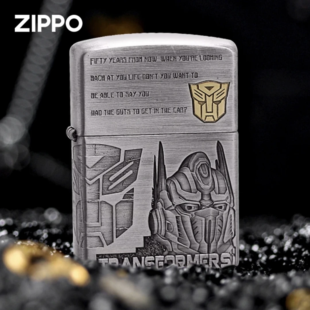ZIPPO/之宝【变形金刚】擎天柱博派精雕熏银盔甲防风打火机DYX1H1