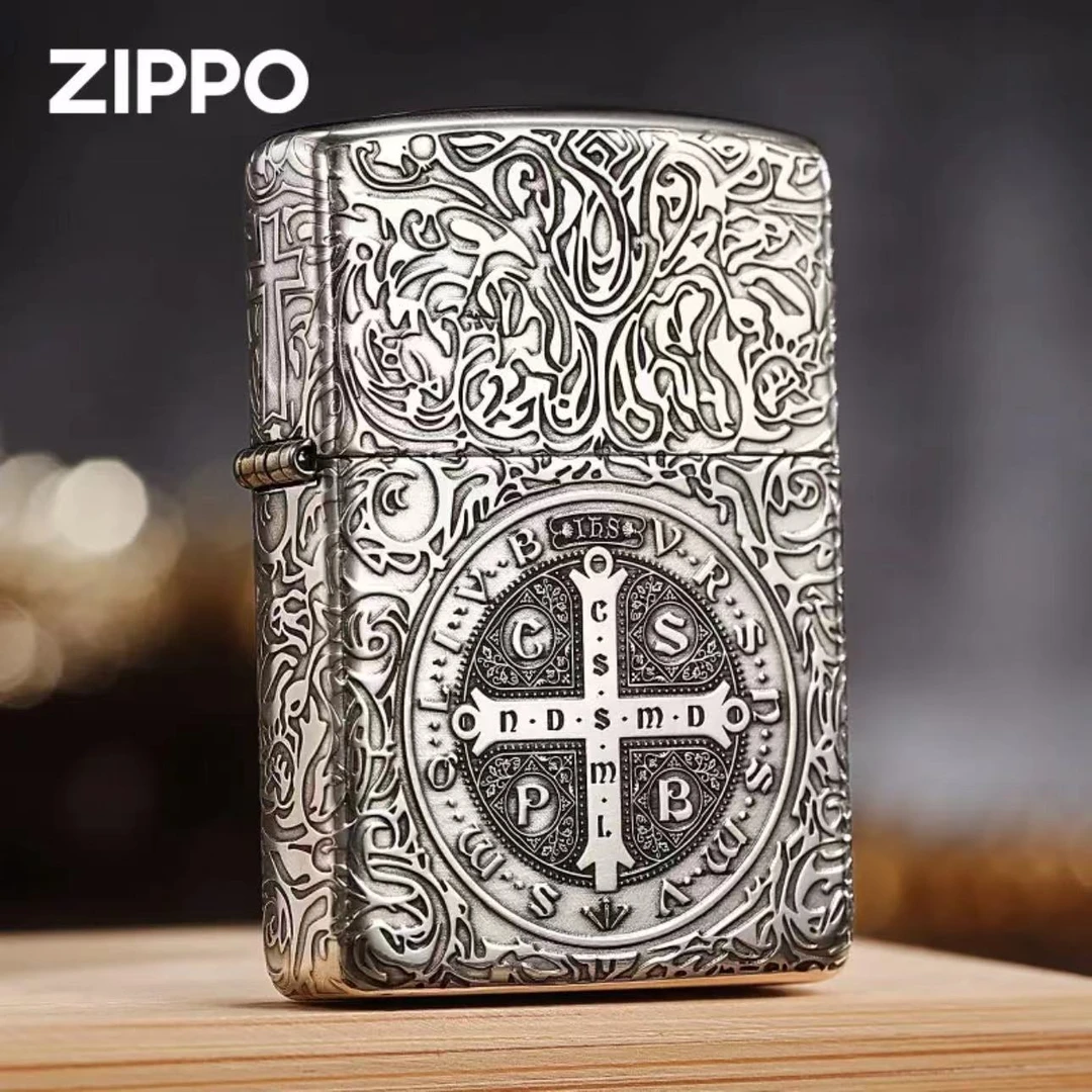 ZIPPO/之宝【纯银康斯坦丁】五面满雕盔甲经典款防风打火机DY8718DK