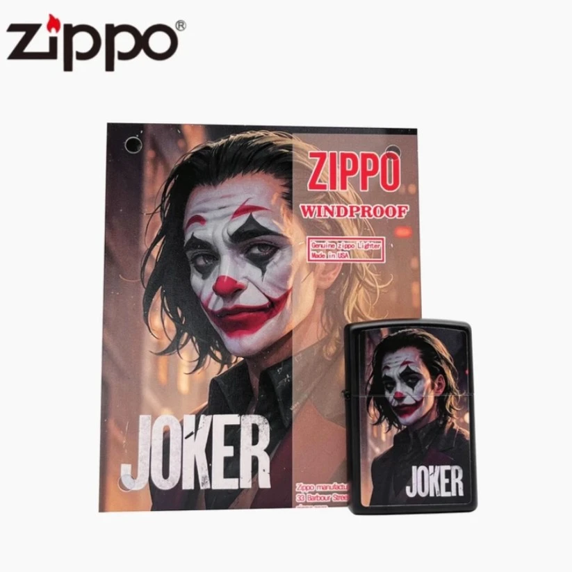 ZIPPO/之宝【小丑】杰克菲尼克斯水晶亚克力摆台装防风火机DYX1H1