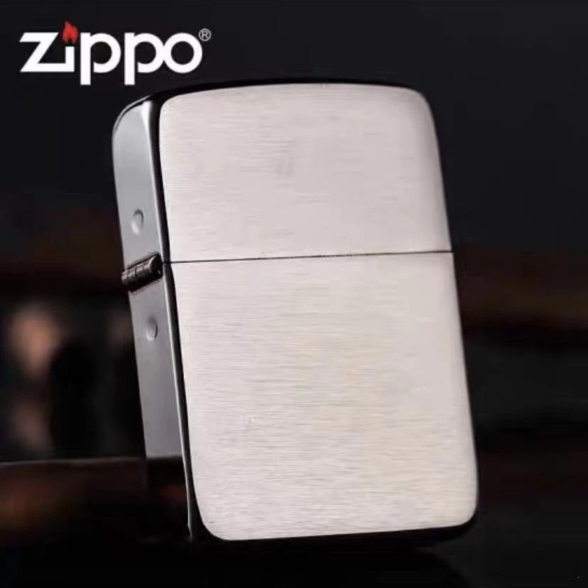 ZIPPO/之宝【41光板】镀铬拉丝-美版原版光板-简约经典打火机MBX1H1