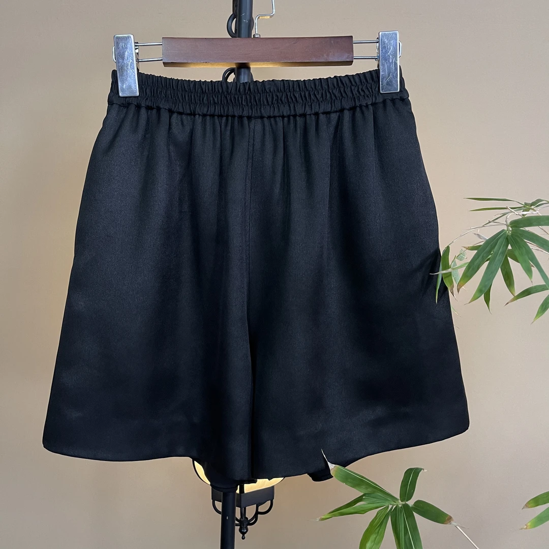 寨优袡【30005.1】重缎香云纱老油皮高弹橡筋短裤