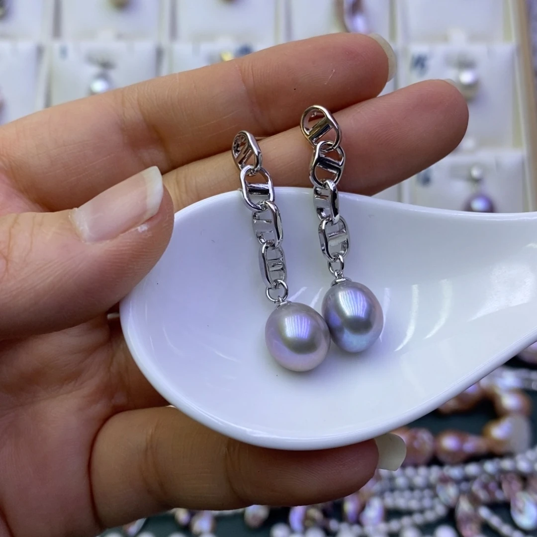 淡水珍珠耳饰合金