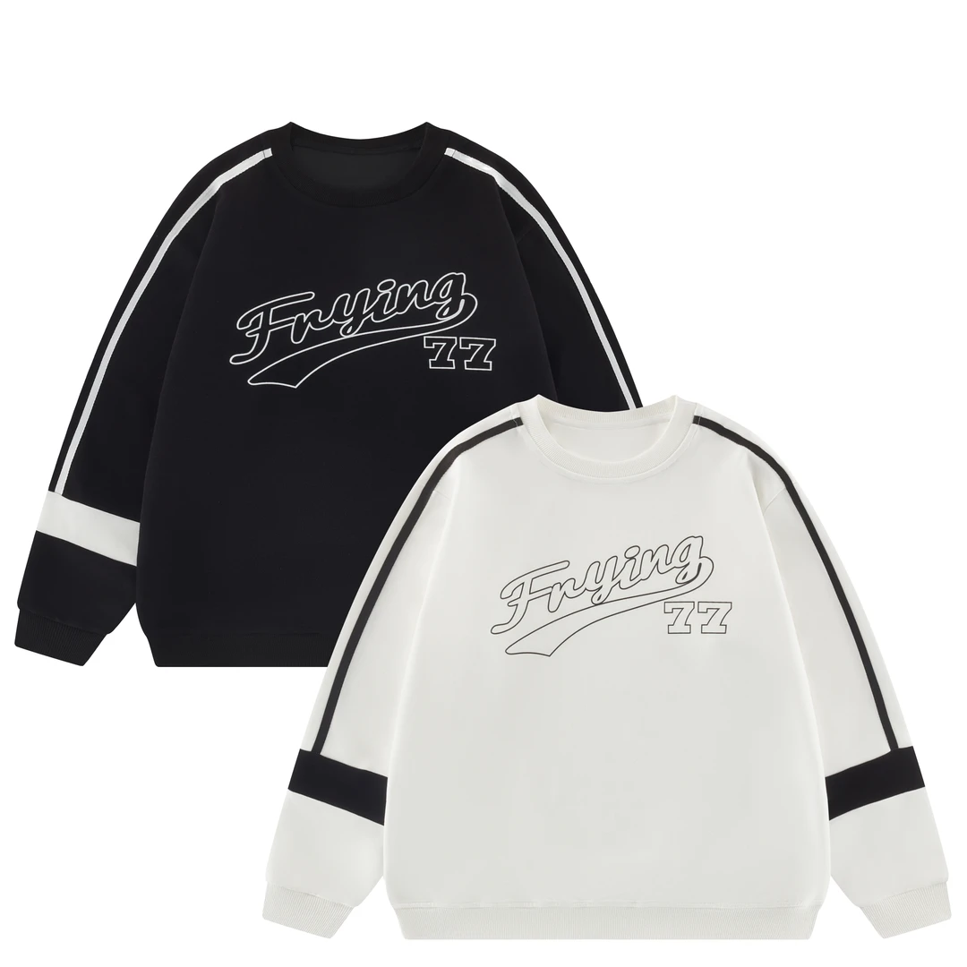 【断色断码】2023新款秋薄款卫衣男女同款撞色长袖圆领休闲时尚百搭