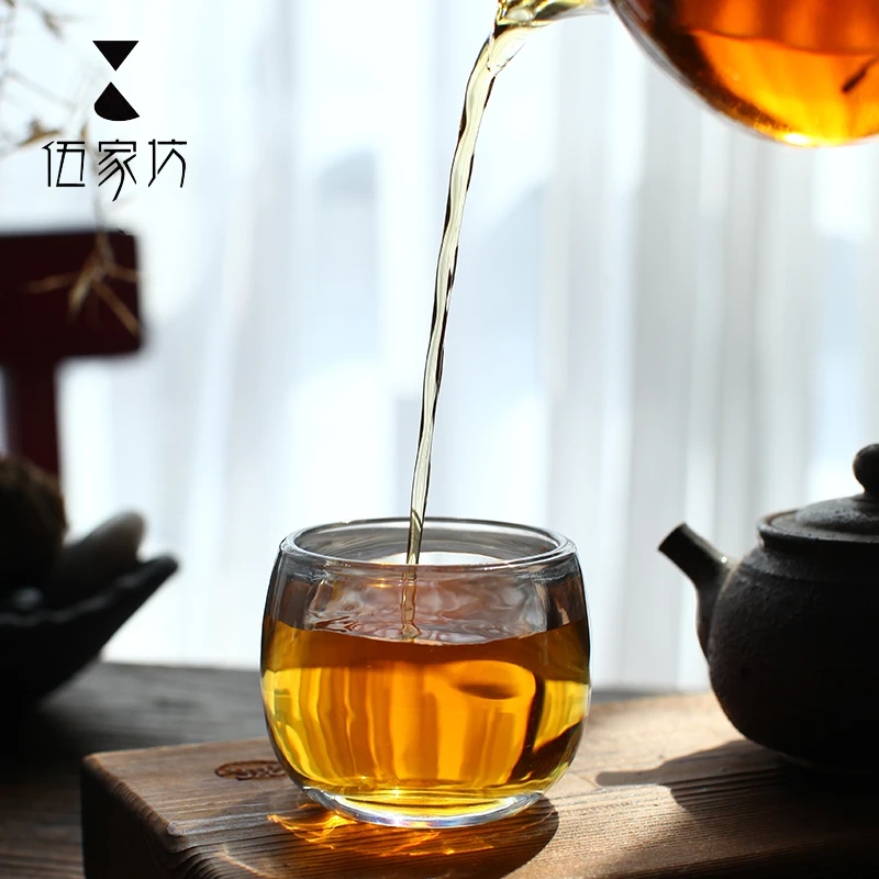 伍家坊水晶扳指杯无铅高档水晶杯主人杯水杯茶杯耐热玻璃茶具茶道