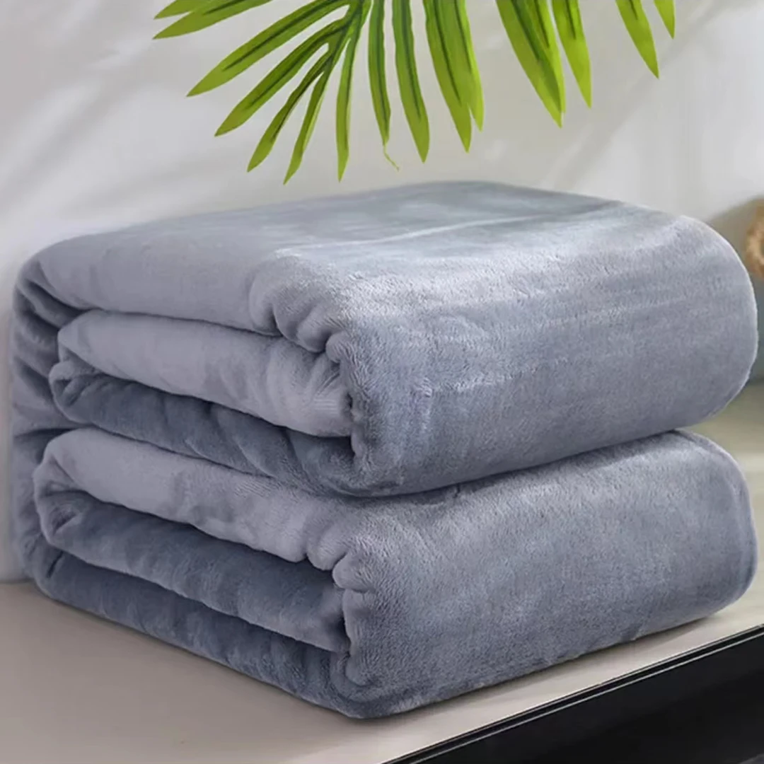 冬季毛绒灰色保暖被套J003