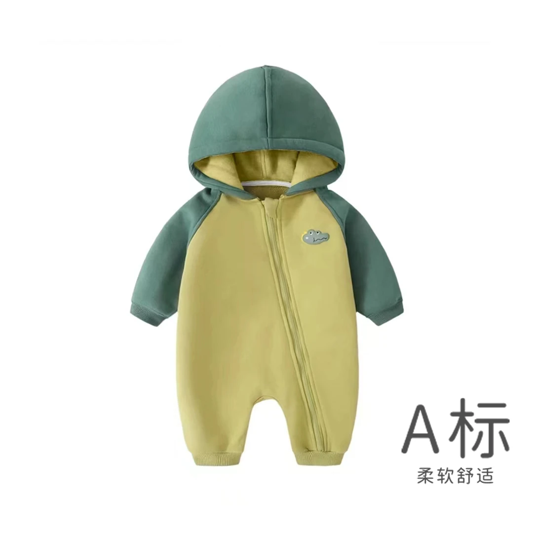 【小厘米-鳄鱼拉链连体】#A类婴儿衣服#线下品质#线上价格#