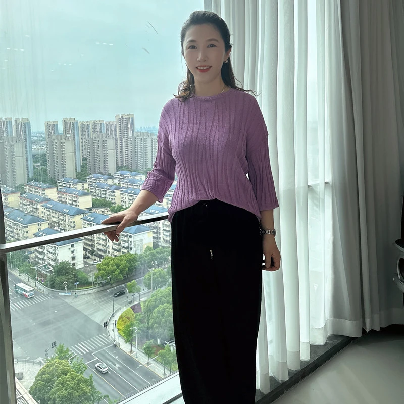 女桑蚕丝针织衫52035