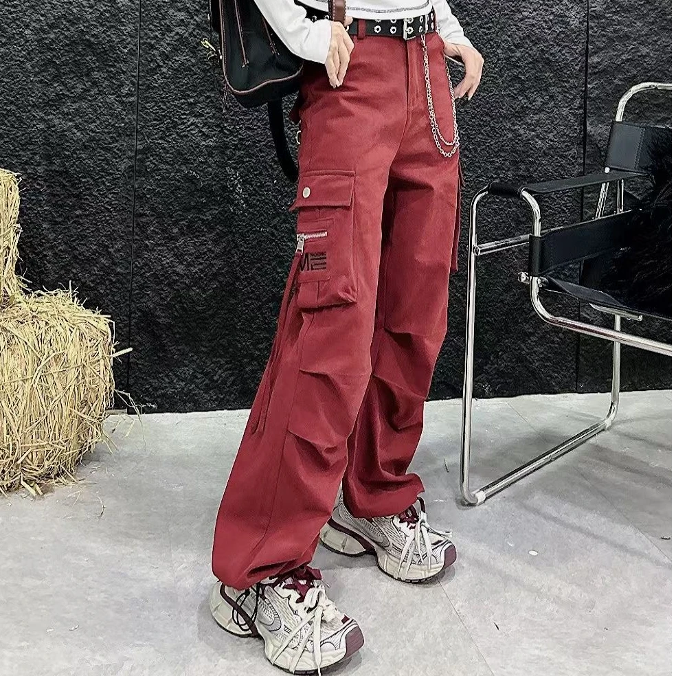 秋冬工装裤高腰显瘦半松紧腰舞蹈运动日常休闲（卡码拍大）980