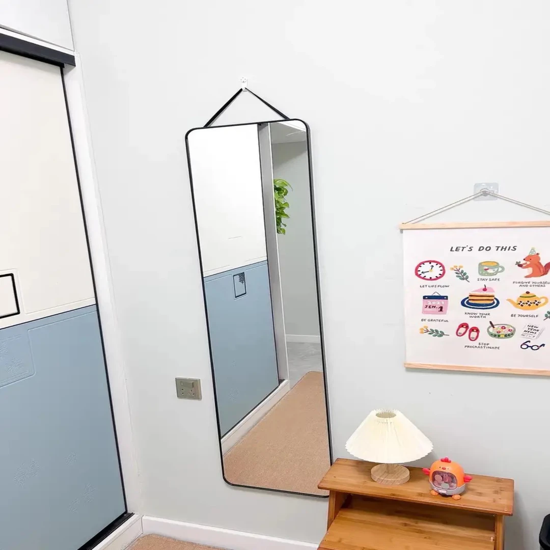 玻璃家用镜子高清全身镜卧室试衣镜壁挂挂上墙穿衣镜宿舍镜子