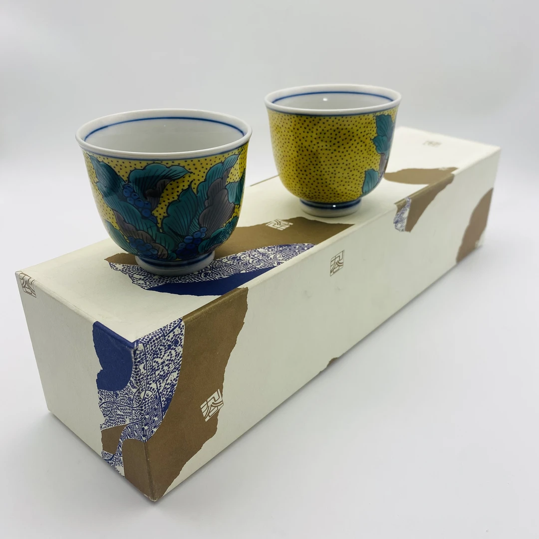 【尔滨兄弟专属】正品九谷烧手绘吉田屋交趾釉手工茶杯主人杯复古