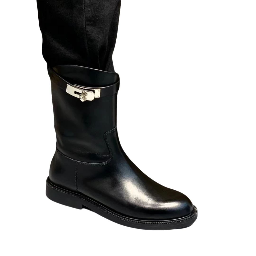 时尚边扣小短靴801-16