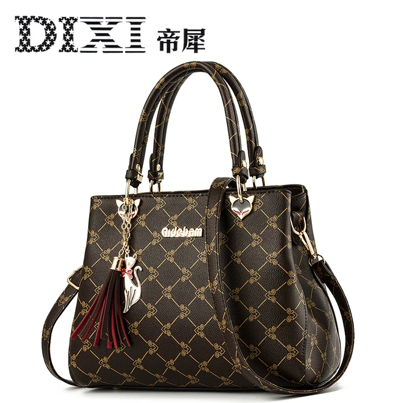 DIXI帝犀品牌女包2024新款大气手提包妈妈包时尚女包单肩百搭撞色