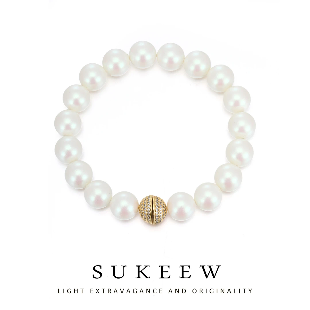 SUKEEW/酥可 铜合金手链 气质珠珠满串温柔精致手链666203