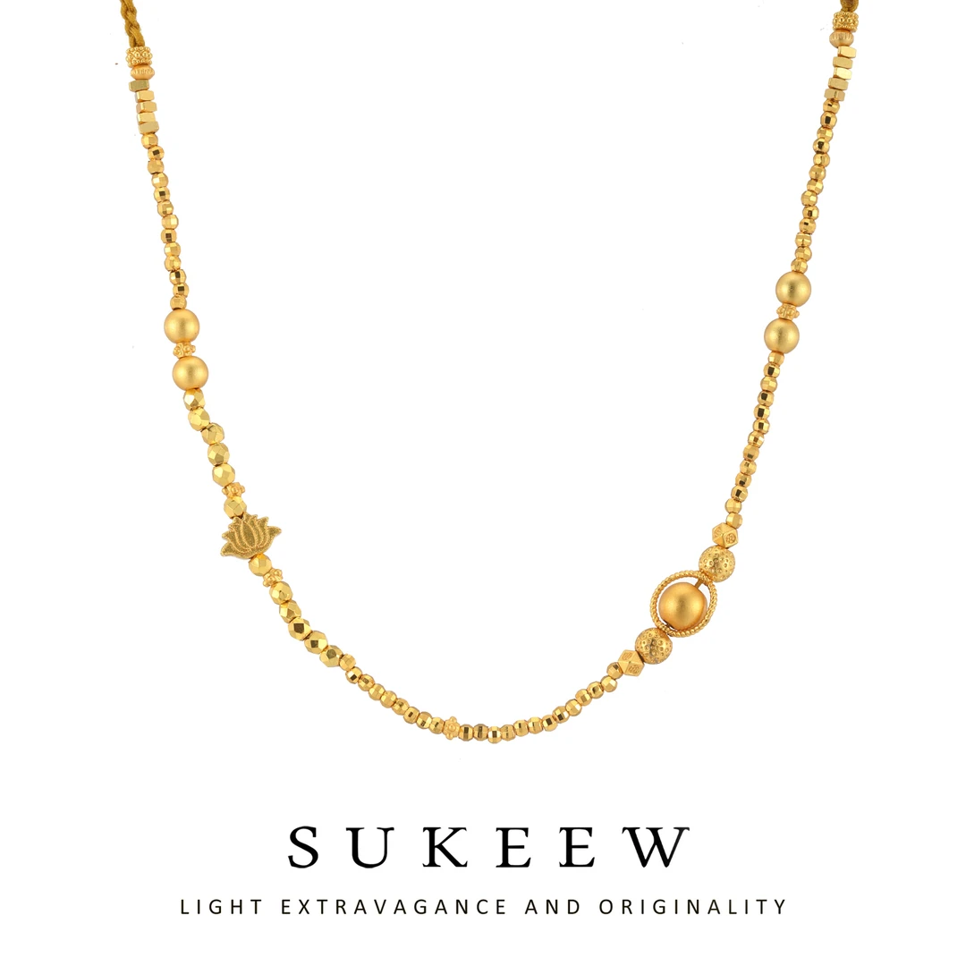 SUKEEW/酥可 镀k金 时尚超闪波波珠球精致项链453104