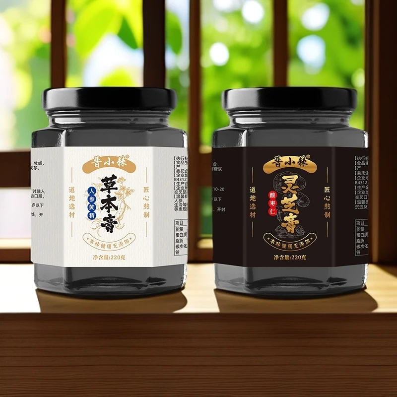 人参黄精膏酸枣仁灵芝地道选材匠心熬制固本养元滋补220克/瓶