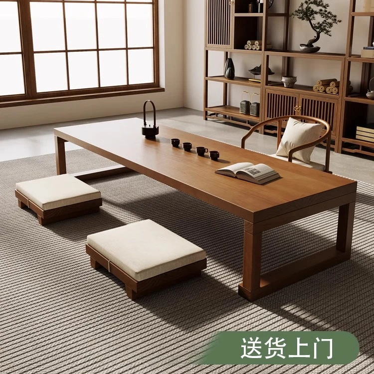日式茶几桌原木茶室实木榻榻米茶桌泡茶桌简约民宿矮桌子飘窗桌子