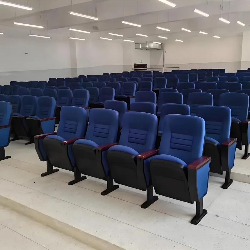 影剧院礼堂椅报告厅会议室带写字板座椅学校教室连排折叠海绵椅