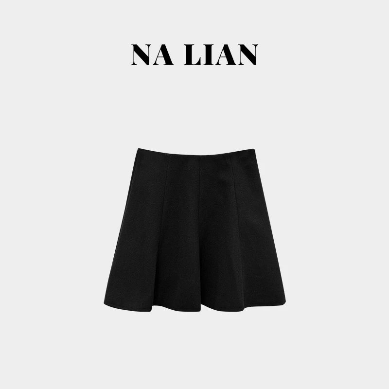 春秋豆子严选-时尚百搭显瘦高腰a字百褶半身裙DZ96079