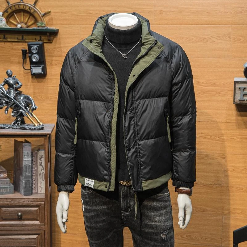2023年新款棉衣服男冬季加厚保暖袄子潮牌修身立领棉衣棉服男棉服