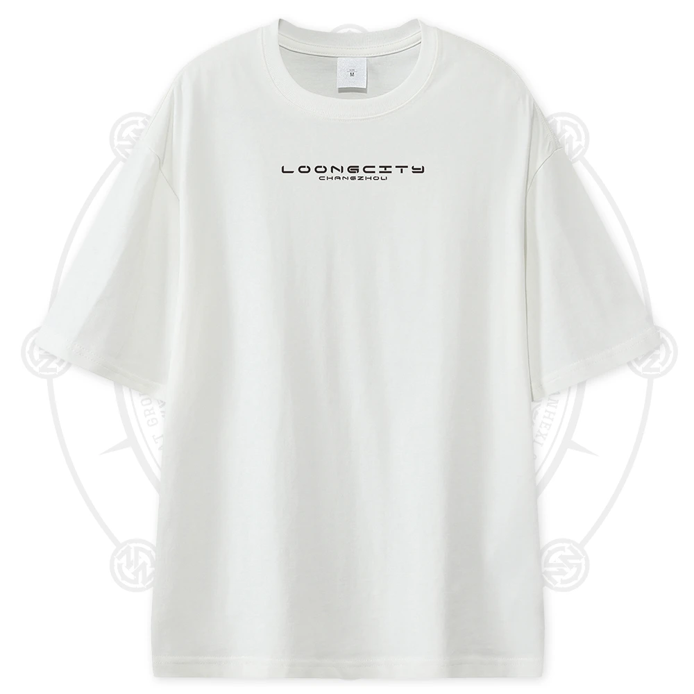 Loongcity龙城常州·时尚休闲百搭·短袖圆领T恤·280克·黑白绿三色