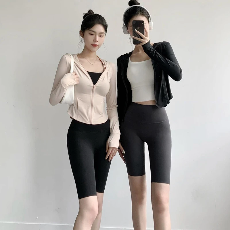 鲨鱼裤女收腹外穿夏季薄款提臀打底五分短裤女紧身瑜伽芭比骑行裤