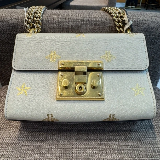 95新 GUCCI/古驰 月光宝盒蜜蜂白色-0495