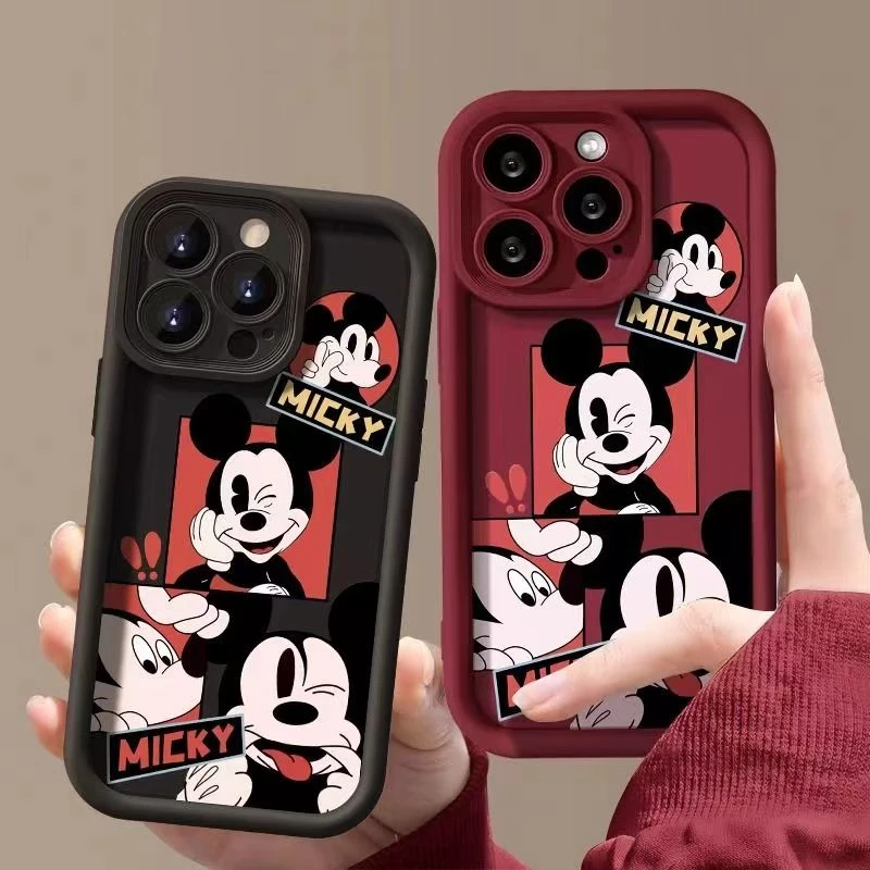 造型米奇适用iphone15pro/14/13手机壳苹果12/11华为vivo小米oppo