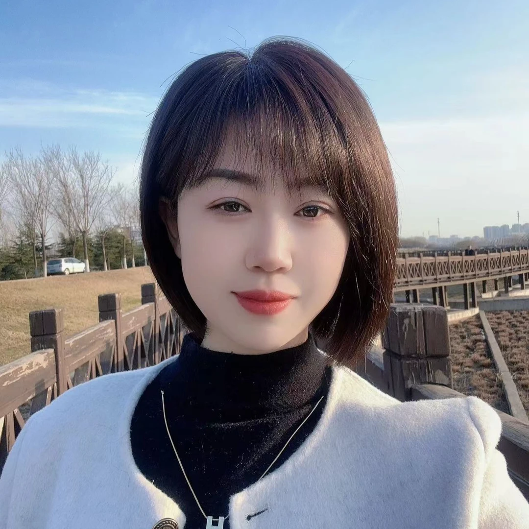 【全真发】递针随意分+手织短发减龄短波波27CM初恋发