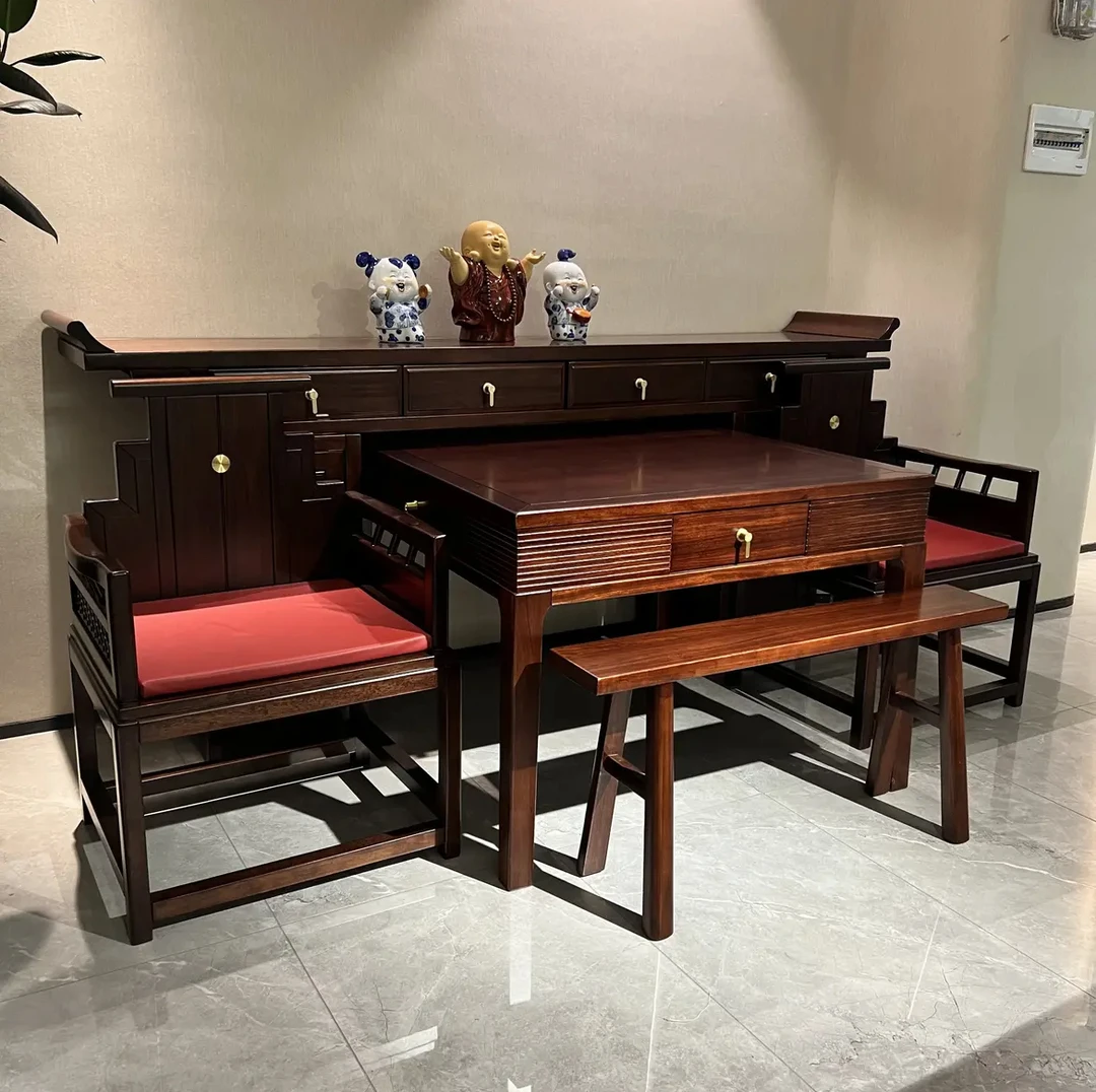 【条案】新中式家具工厂全实木客厅条案长条桌方桌玄关桌椅子花架