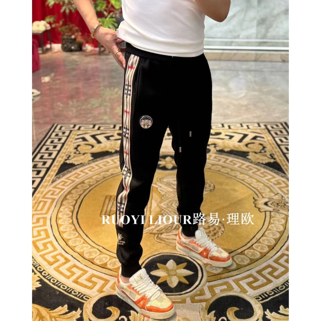 【路易理欧】2024欧货时尚潮流小蜜蜂条纹休闲百搭男士休闲裤00692