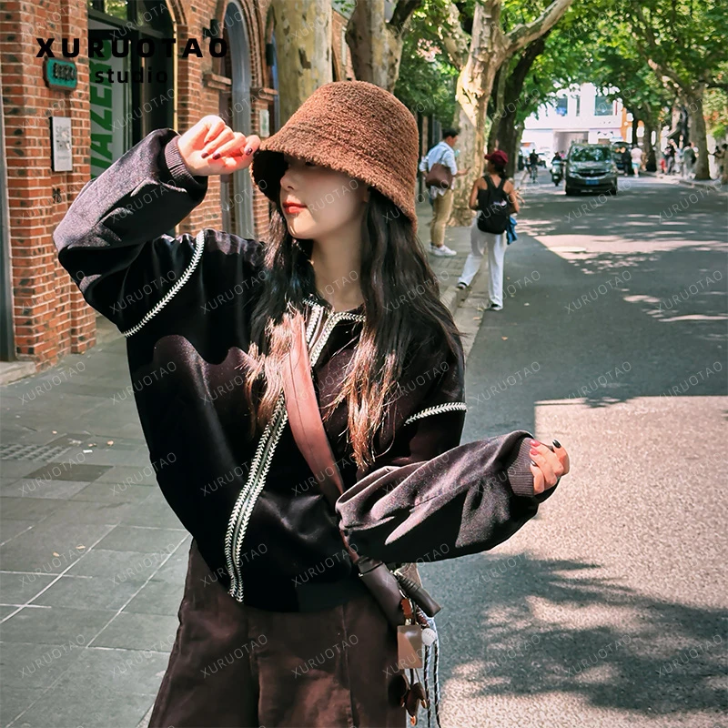 XURUOTAO 【奥利奥】设计感秋冬慵懒长袖外套 T6042