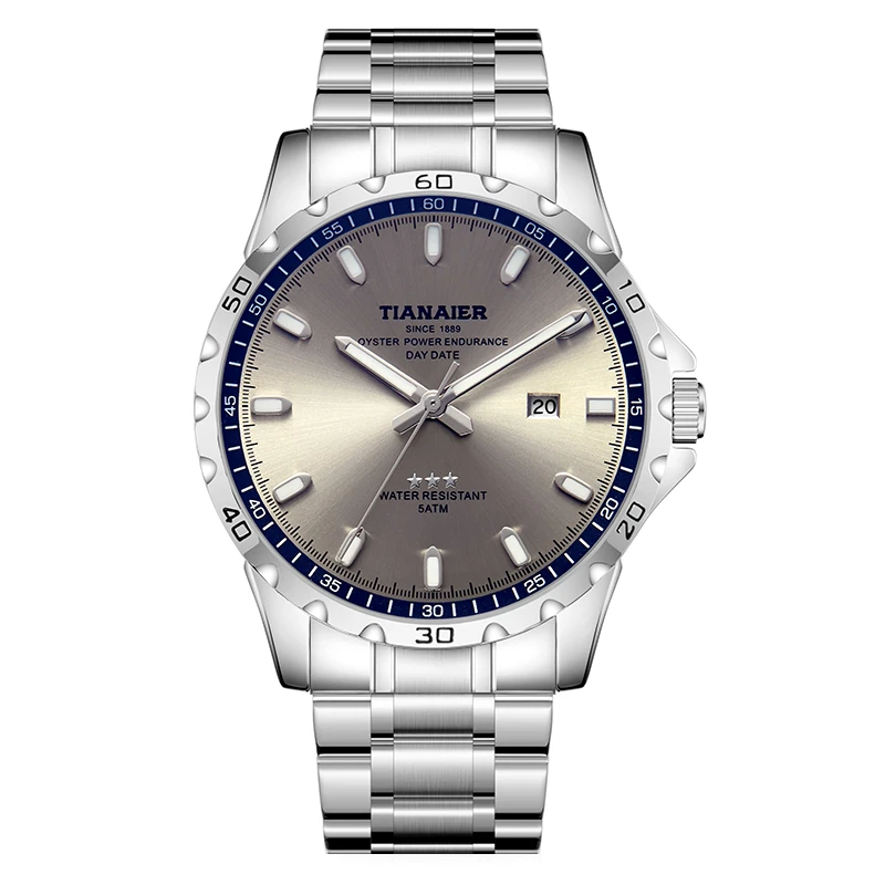TIANAIER/天奈尔手表男士腕表夜光防水高端日历腕表838S-ZS