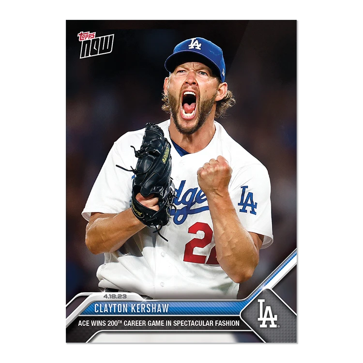2023 Topps Now #146 洛杉矶道奇 Kershaw 克肖 生涯200胜纪念卡