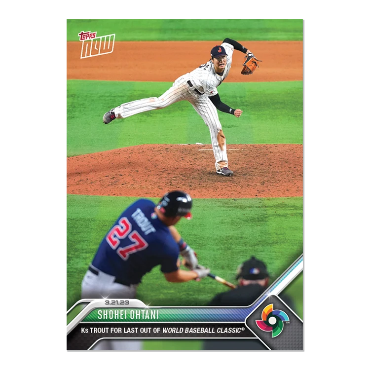 2023 Topps Now WBC71 大谷翔平 三振特劳特 经典赛夺冠纪念卡