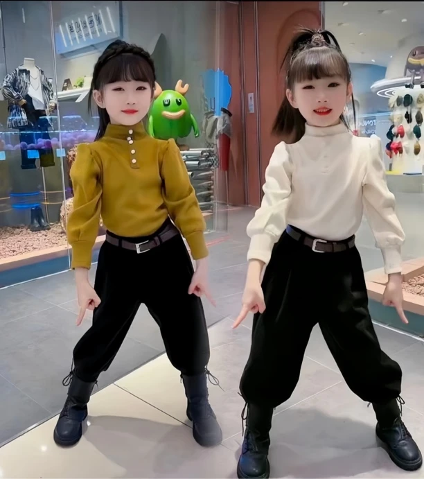 【百搭打底】女童打底衫加绒加厚秋冬款中大童时髦高领韩版时髦保暖