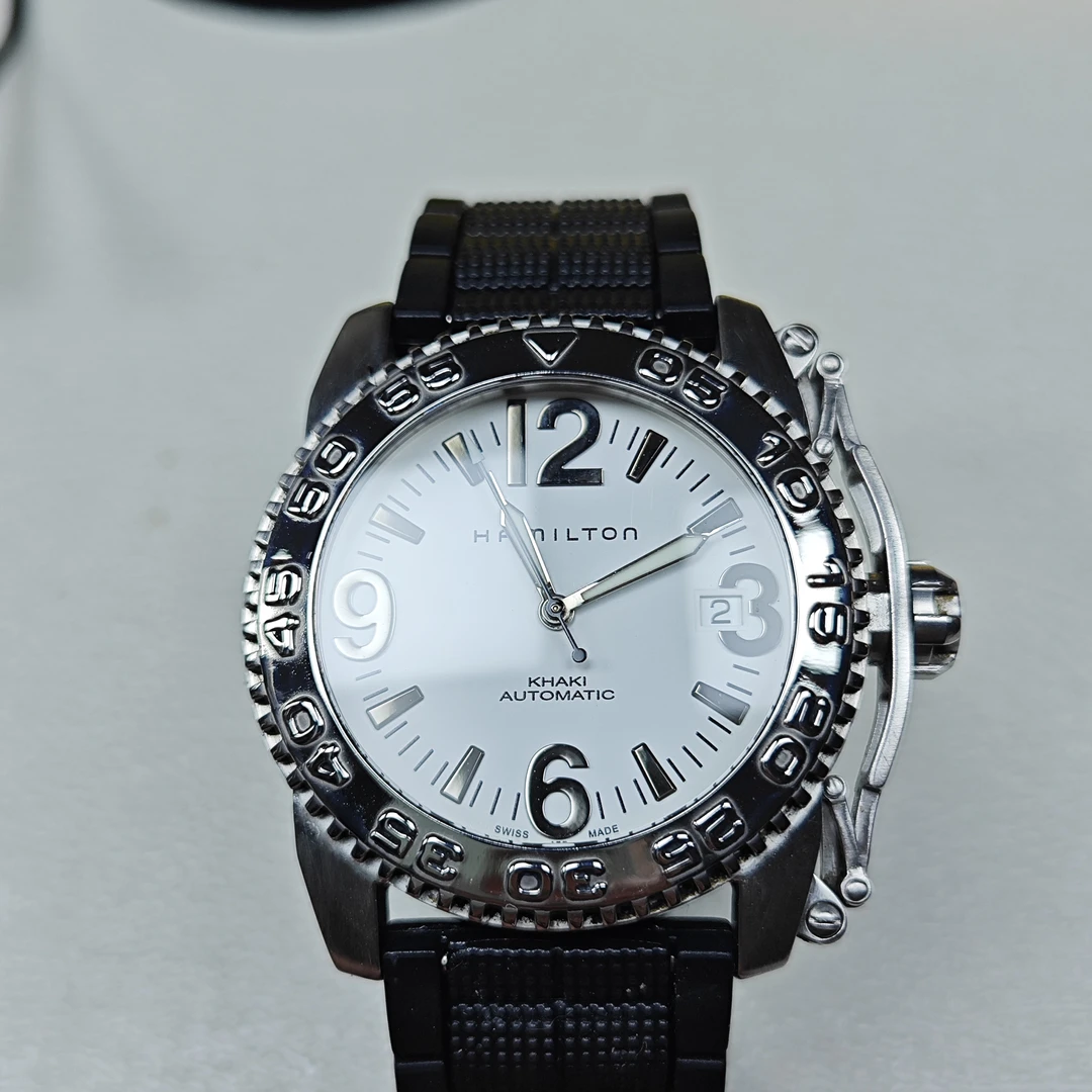 95新 Hamilton/汉米尔顿 卡其海军/自动机械/40mm/大魔王单表
