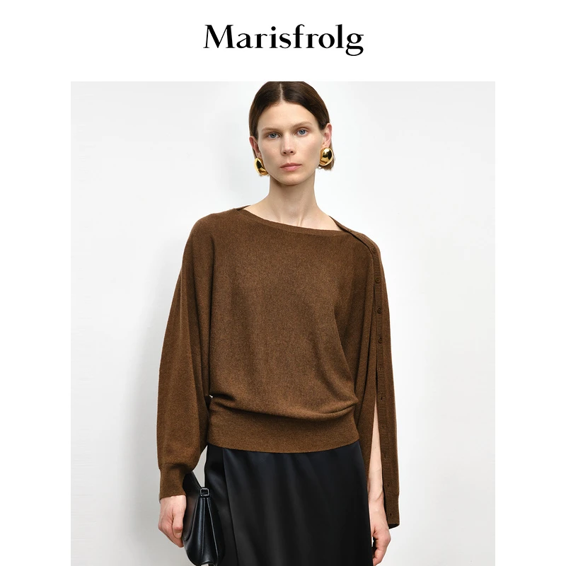 Marisfrolg/玛丝菲尔双色宽松针织衫A1DE3864M/A1DE3830M