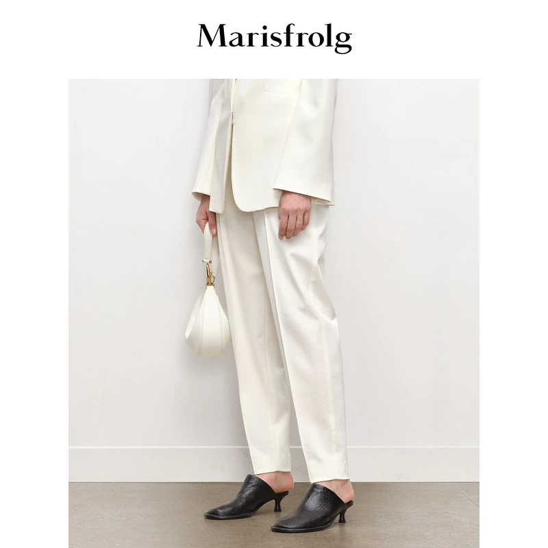 Marisfrolg玛丝菲尔休闲女士宽松百搭时尚通勤秋季裤子A1DE34315