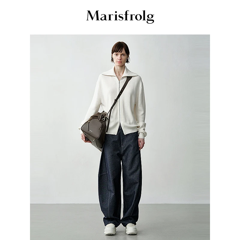Marisfrolg玛丝菲尔高级感针织开衫女简约气质A1EG4816M