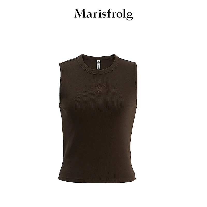 Marisfrolg玛丝菲尔25夏季时尚百搭设计感三色背心A1EG21211